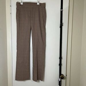 NWOT 89th and madison brown plaid slim trouser knit pants size small